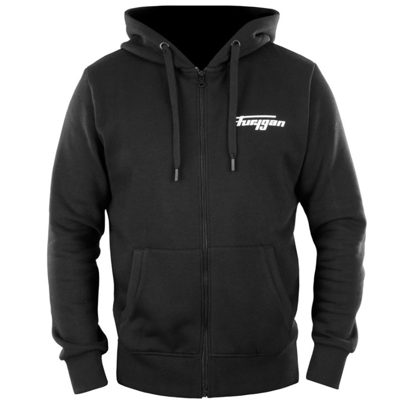 Felpa con zip Furygan Corpo Nero-Bianco