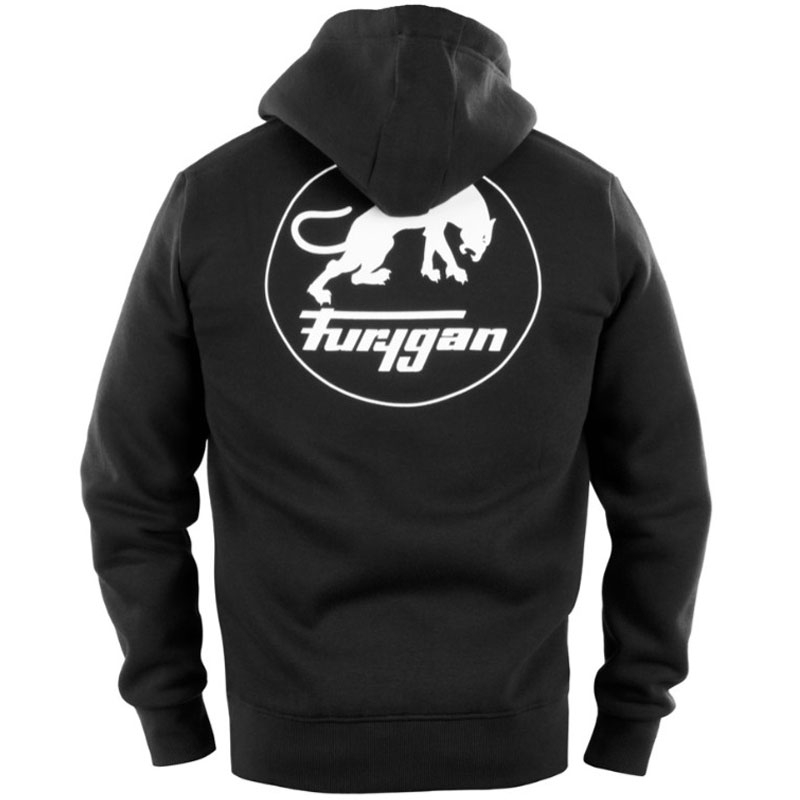 Felpa con zip Furygan Corpo Nero-Bianco