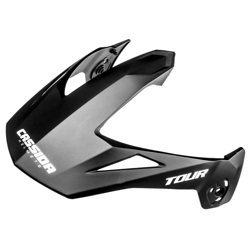 Visiera per caschi Cassida Tour compatibile con plexiglass riscaldato, nero opaco