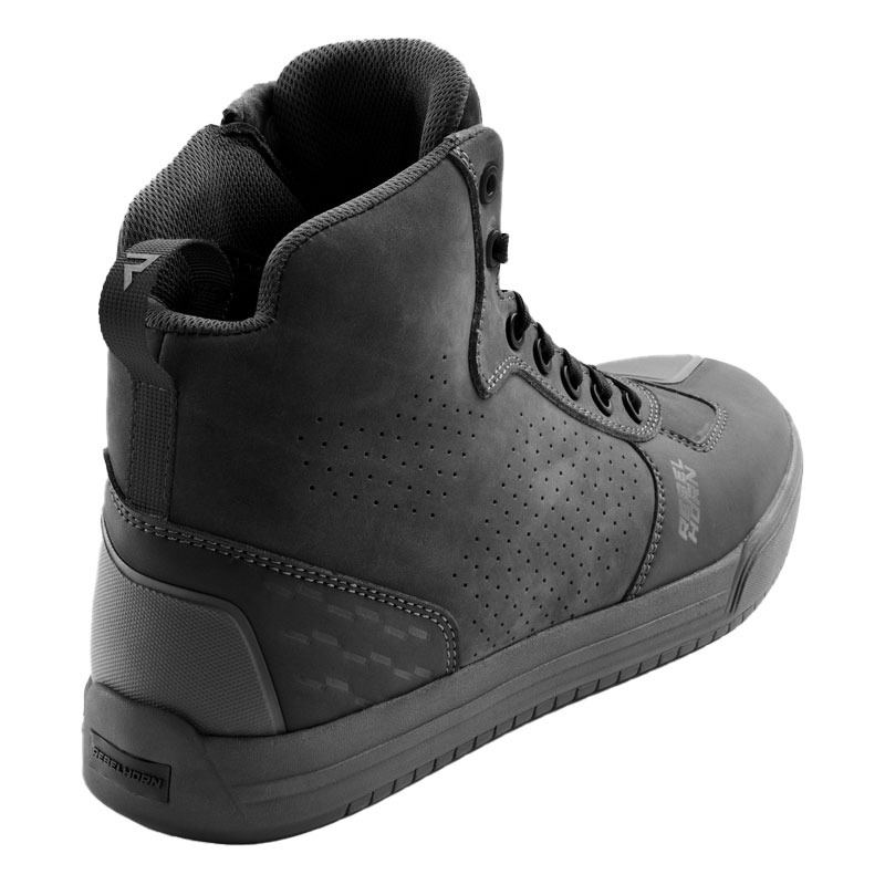 Stivali da motociclista in pelle nera Rebelhorn Spike