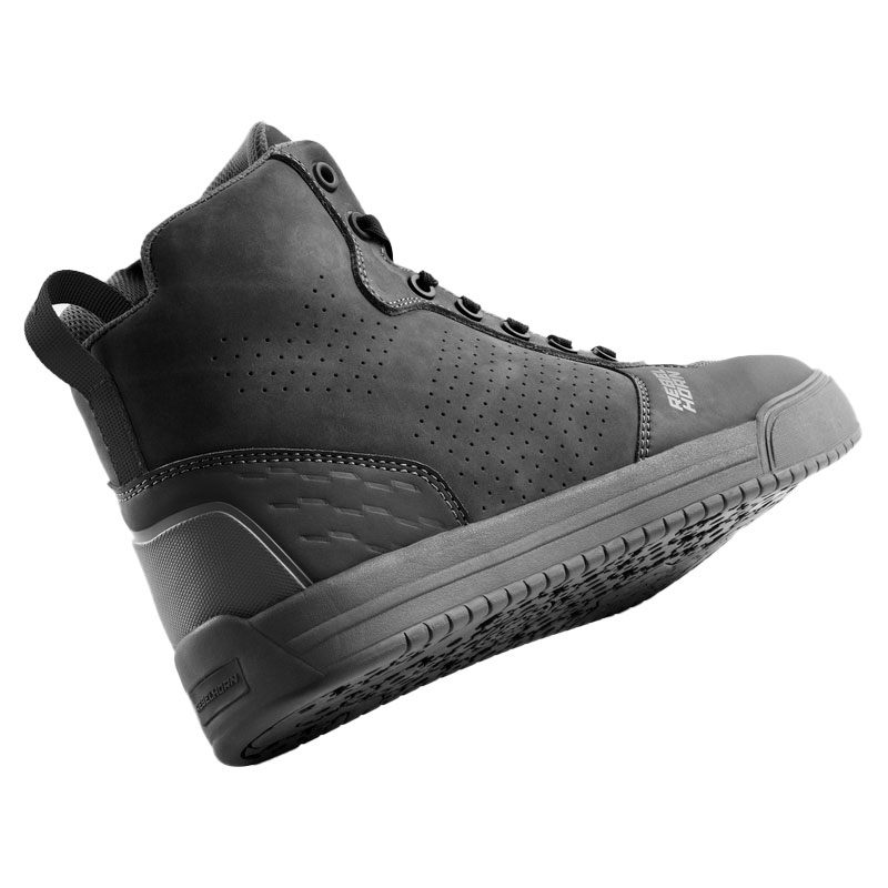 Stivali da motociclista in pelle nera Rebelhorn Spike