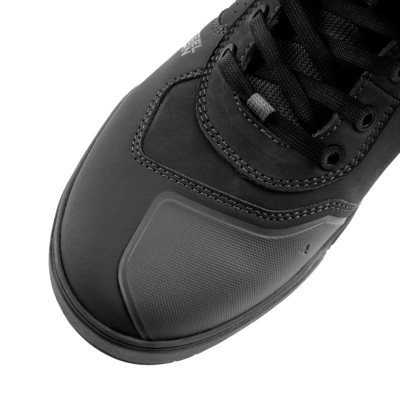 Stivali da motociclista in pelle nera Rebelhorn Spike