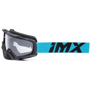 Occhiali da motocross iMX Dust nero-blu con plexiglass trasparente