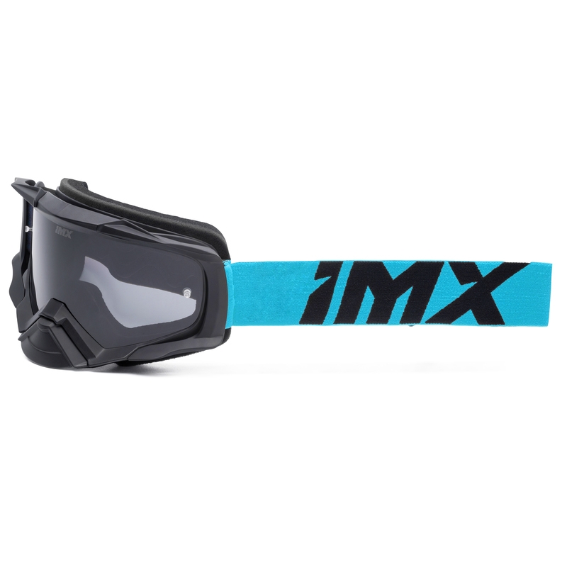 Occhiali da motocross iMX Dust nero-blu con plexiglass trasparente