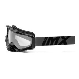 Occhiali da motocross iMX Dust Graphic grigio-nero con plexiglass trasparente
