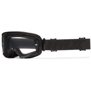 Occhiali da moto iMX Endurance Flip neri-neri con plexiglass trasparente