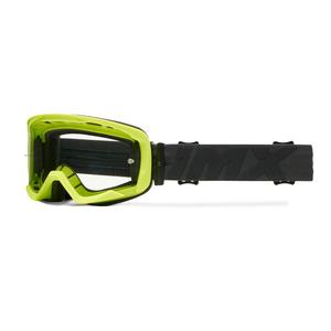 Occhiali da moto iMX Endurance Flip giallo fluo-nero con plexiglass trasparente