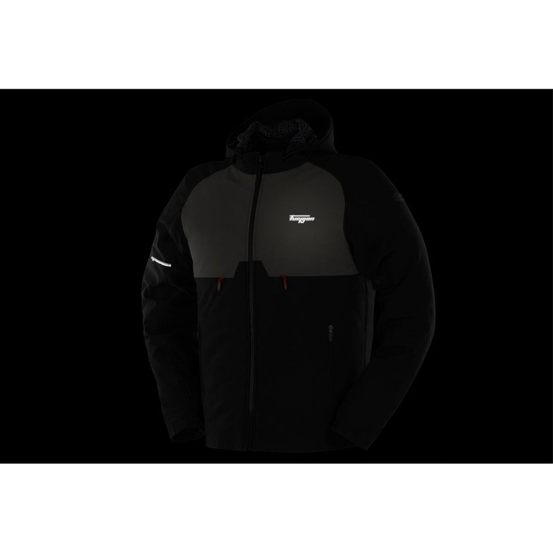 Giacca da motociclista Furygan Addax nera-verde kaki