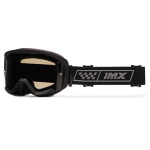 Occhiali da moto iMX Endurance Race neri-grigi con plexiglass fumé