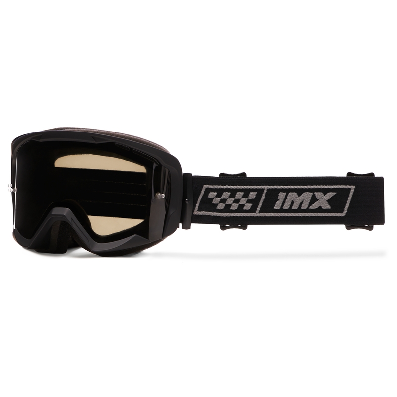 Occhiali da moto iMX Endurance Race neri-grigi con plexiglass fumé