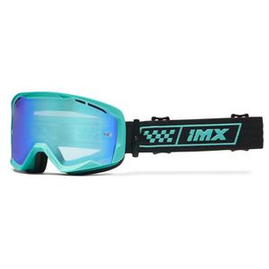 Occhiali da moto iMX Endurance Race turchese-nero con plexiglass iridium