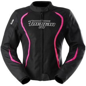 Giacca da motociclista da donna Furygan Odessa Vented 3 in 1 nera-bianca-rosa