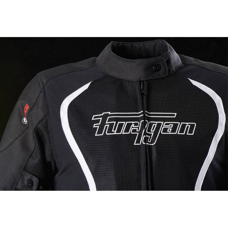 Giacca da motociclista da donna Furygan Odessa Vented 3 in 1 nera-bianca