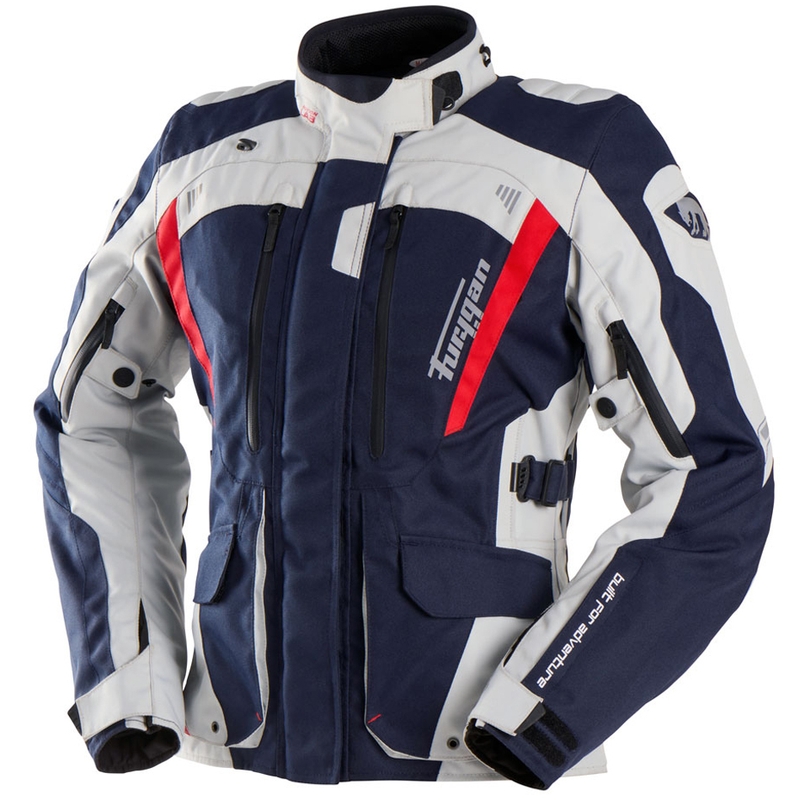 Giacca da motociclista da donna Furygan Apalaches Lady Evo blu-beige-rosso
