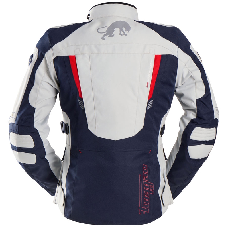 Giacca da motociclista da donna Furygan Apalaches Lady Evo blu-beige-rosso