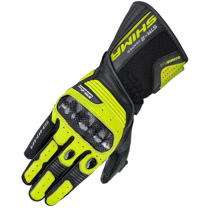 Guanti da moto Shima STR-2 Vent giallo fluo