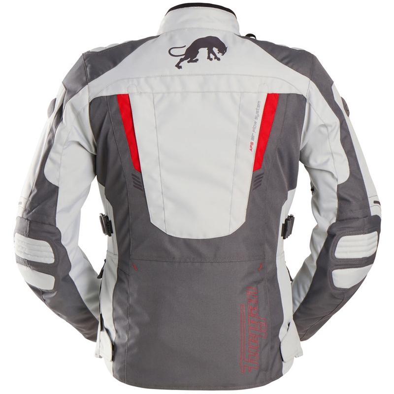 Giacca da moto da donna Furygan Apalaches Lady Evo grigio-beige-rosso