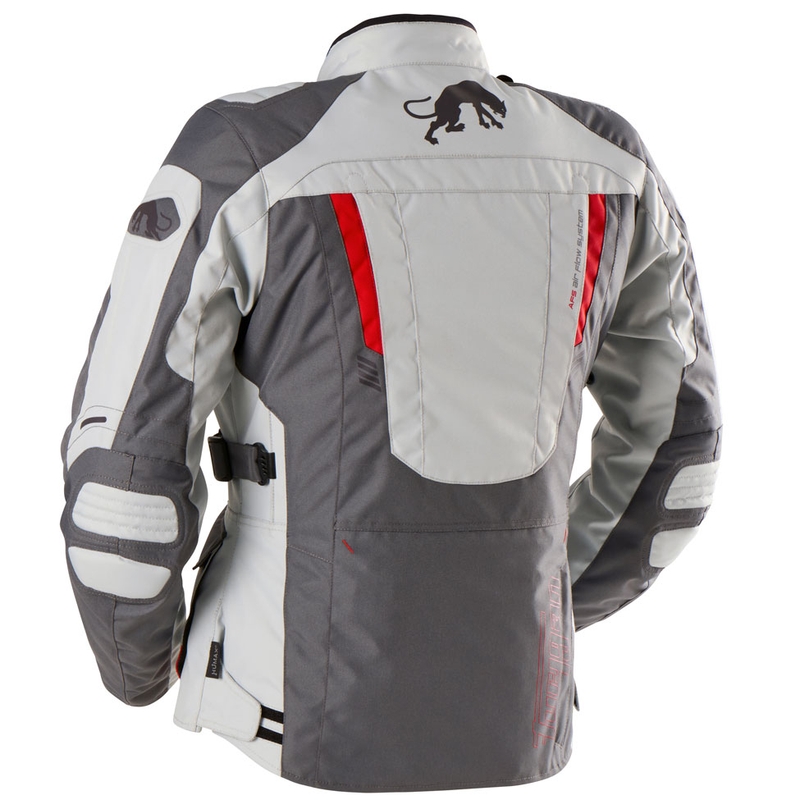 Giacca da moto da donna Furygan Apalaches Lady Evo grigio-beige-rosso