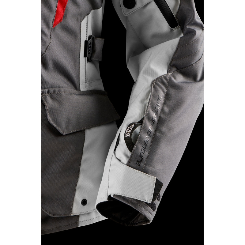 Giacca da moto da donna Furygan Apalaches Lady Evo grigio-beige-rosso