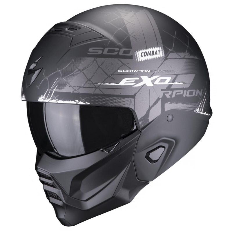 Casco aperto con maschera Scorpion EXO-COMBAT II Xenon nero e bianco opaco - II. qualità