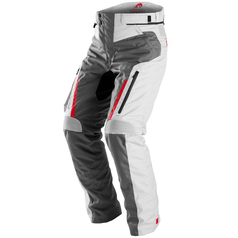 Pantaloni da motociclista Furygan Killington grigio-beige-rosso