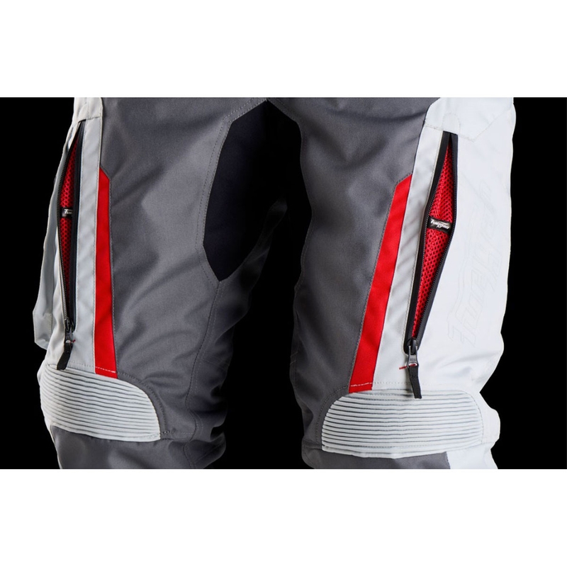 Pantaloni da motociclista Furygan Killington grigio-beige-rosso