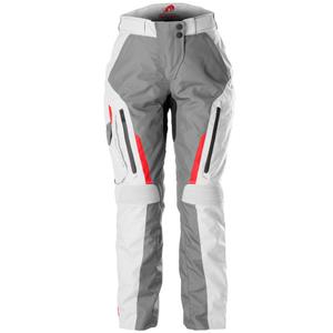 Pantaloni da motociclista da donna Furygan Killington Lady grigio-beige-rosso