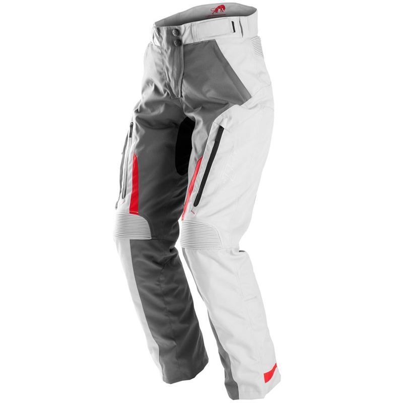 Pantaloni da motociclista da donna Furygan Killington Lady grigio-beige-rosso