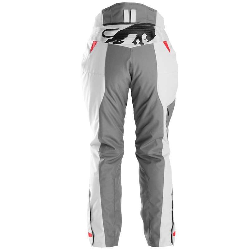 Pantaloni da motociclista da donna Furygan Killington Lady grigio-beige-rosso