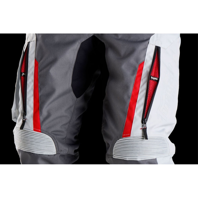 Pantaloni da motociclista da donna Furygan Killington Lady grigio-beige-rosso