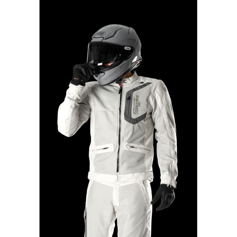 Pantaloni da motociclista Furygan Ciaran beige-grigio