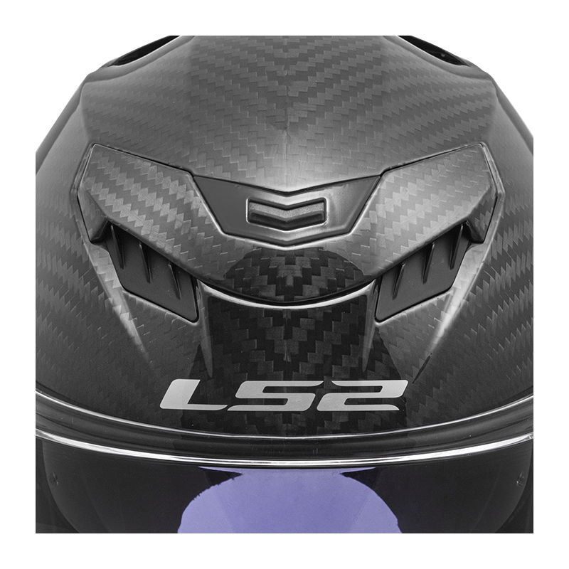 Casco integrale da moto LS2 FF807 Dragon Carbon nero opaco