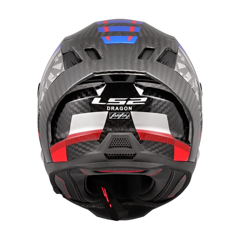 Casco integrale da moto LS2 FF807 Dragon Trax blu-rosso