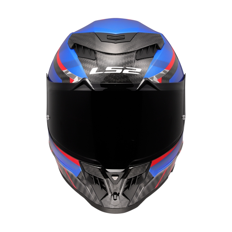 Casco integrale da moto LS2 FF807 Dragon Trax blu-rosso
