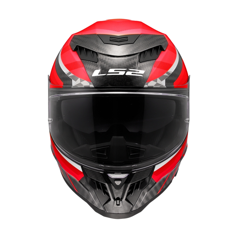 Casco integrale da moto LS2 FF807 Dragon Trax rosso