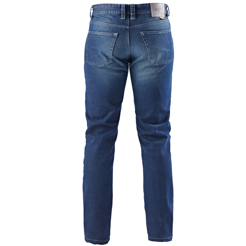 Jeans da moto Furygan D12 X Kevlar® a gamba dritta, blu