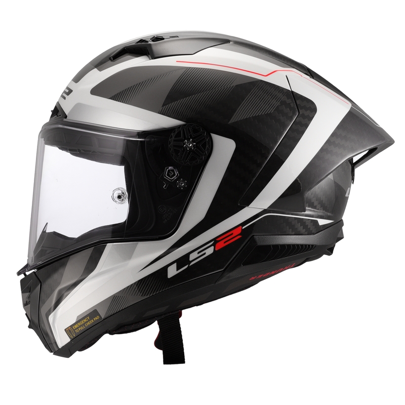 Casco integrale da moto LS2 FF805 Thunder C GP Aero Raute bianco-grigio