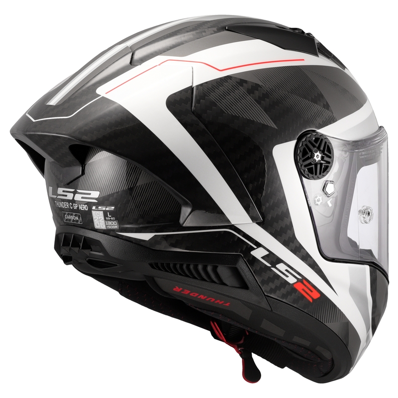 Casco integrale da moto LS2 FF805 Thunder C GP Aero Raute bianco-grigio