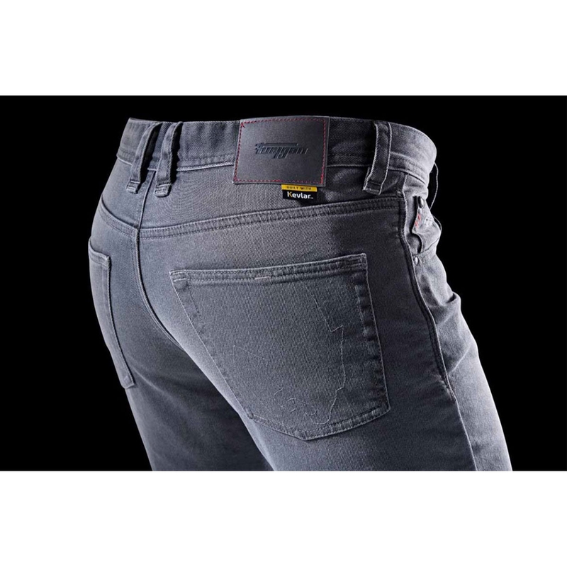 Jeans da moto Furygan D12 X Kevlar® a gamba dritta, grigi