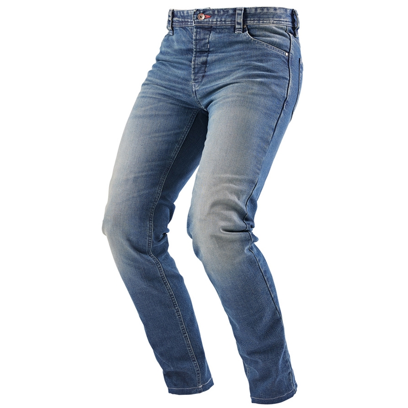 Jeans da motociclista Furygan D12 X Kevlar® a gamba dritta, lavaggio blu chiaro