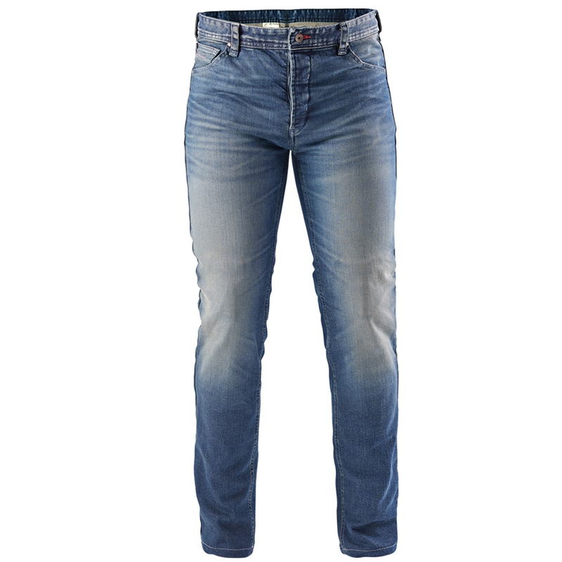 Jeans da motociclista Furygan D12 X Kevlar® a gamba dritta, lavaggio blu chiaro