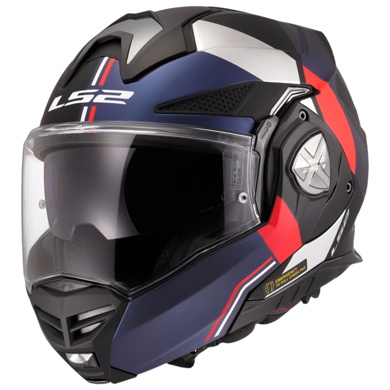 Casco moto flip-up LS2 FF901 Advant X Ultra blu-rosso