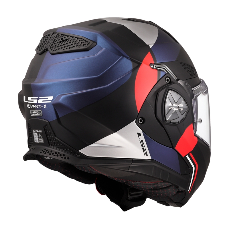 Casco moto flip-up LS2 FF901 Advant X Ultra blu-rosso