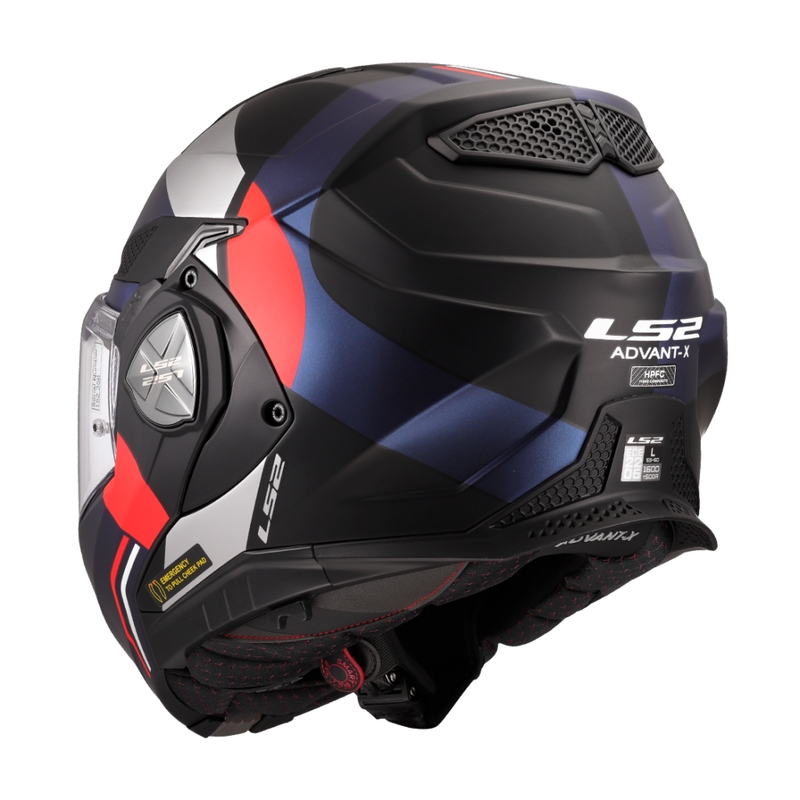 Casco moto flip-up LS2 FF901 Advant X Ultra blu-rosso
