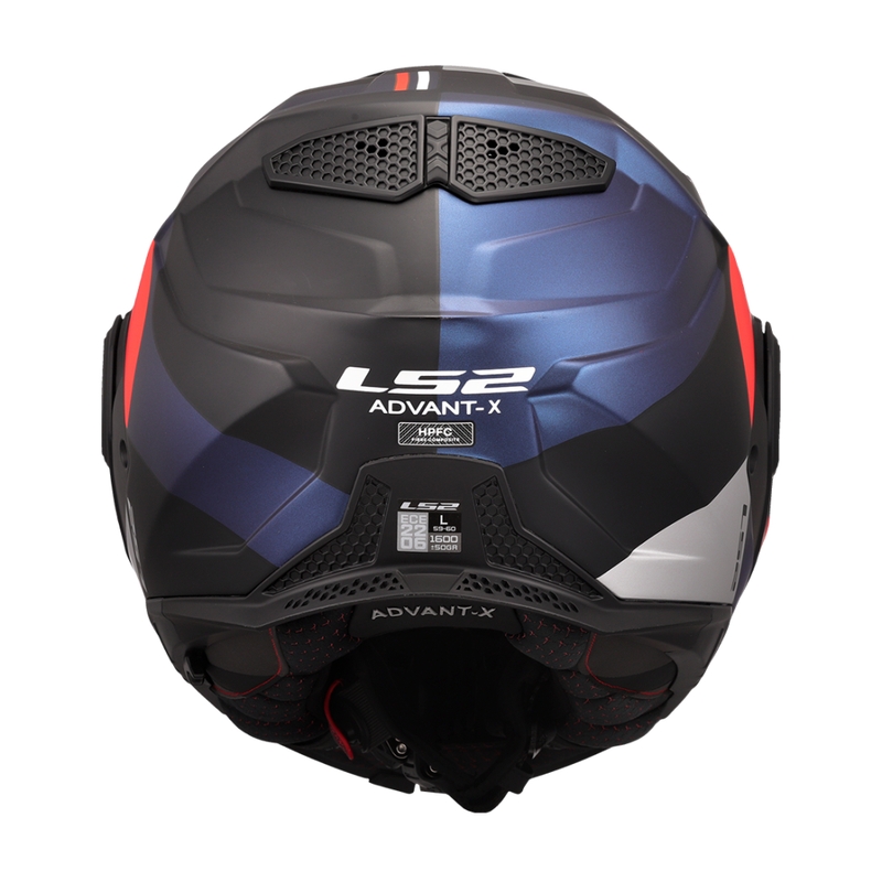 Casco moto flip-up LS2 FF901 Advant X Ultra blu-rosso