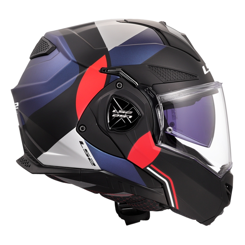 Casco moto flip-up LS2 FF901 Advant X Ultra blu-rosso