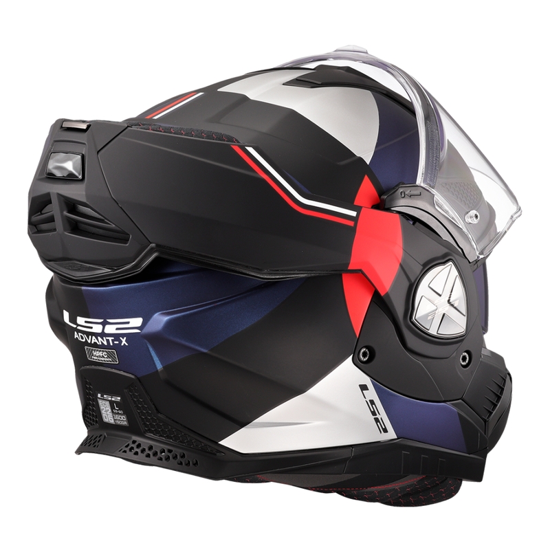 Casco moto flip-up LS2 FF901 Advant X Ultra blu-rosso