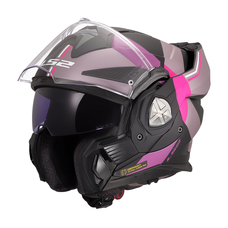 Casco moto flip-up LS2 FF901 Advant X Ultra grigio-viola