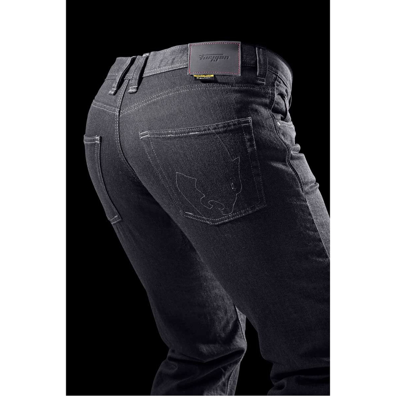 Jeans da moto Furygan K12 X Kevlar® a gamba dritta, grigio scuro