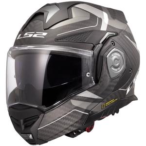 Casco moto flip-up LS2 FF901 Advant XC Horizon grigio argento